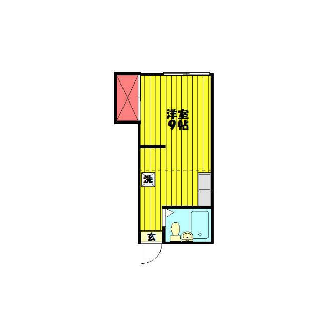 ハイツSAM(ワンルーム/2階)の間取り写真