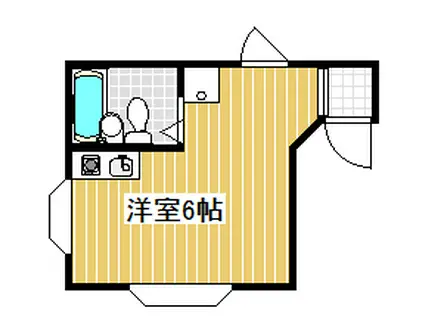 サンラフォーレ吉田(ワンルーム/1階)の間取り写真