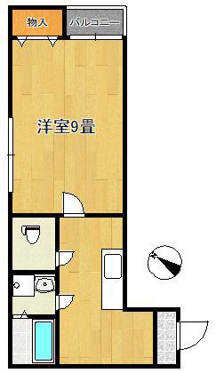 アーティツクK(1K/2階)の間取り写真