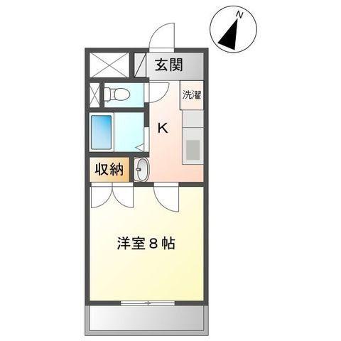 グランドール壱番館(1K/3階)の間取り写真
