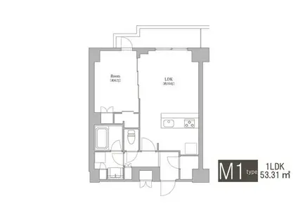 オアーゼ日暮里レジデンス(1LDK/7階)の間取り写真