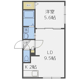 クチュールSA19(1LDK/4階)の間取り写真
