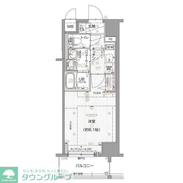 エスリード名古屋東別院(1K/11階)の間取り写真