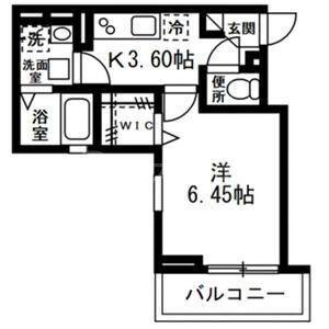 ヴェルデ塩焼(1K/1階)の間取り写真