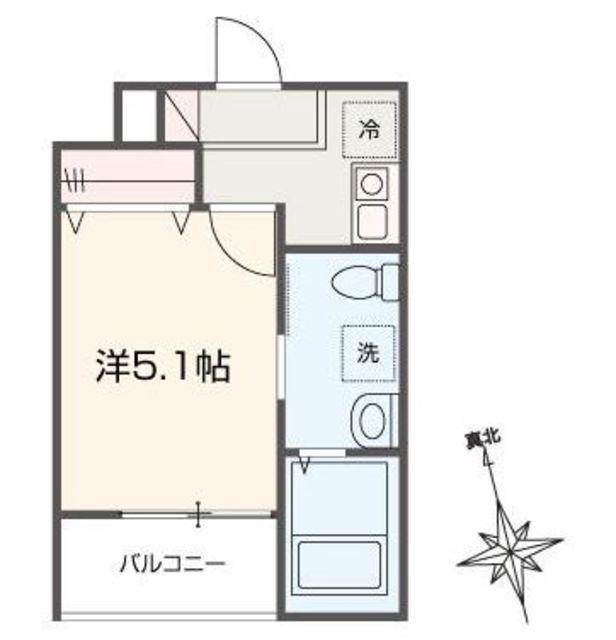 MELLAS川口(1K/2階)の間取り写真
