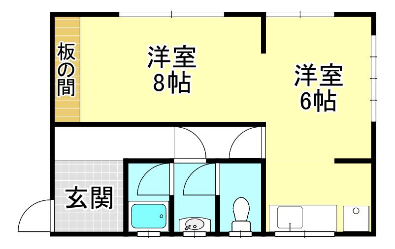 びわの春風とSIESTA(ワンルーム/1階)の間取り写真