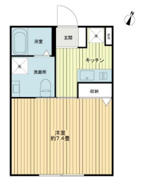タスキSMART神楽坂(1K/3階)の間取り写真