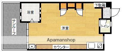 アミューゼ・エヴァ(ワンルーム/3階)の間取り写真