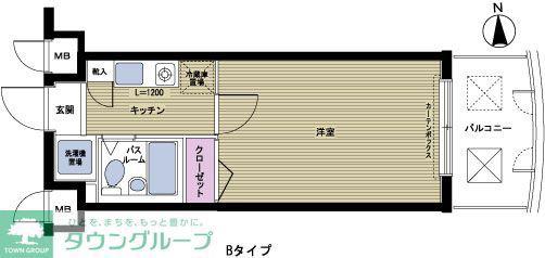 フェニックス目白5丁目(1K/9階)の間取り写真