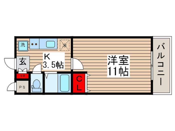 U RESIDENCE 南柏(1K/1階)の間取り写真