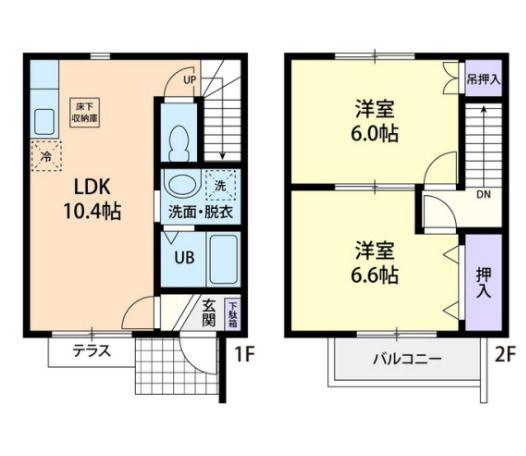 グレイド(2LDK/1階)の間取り写真