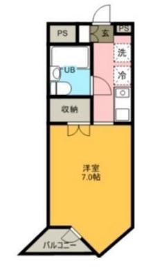 志津リリエンハイム(1K/3階)の間取り写真