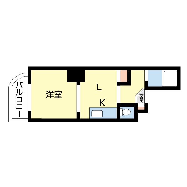 クリオ琴似ファースト(1DK/6階)の間取り写真