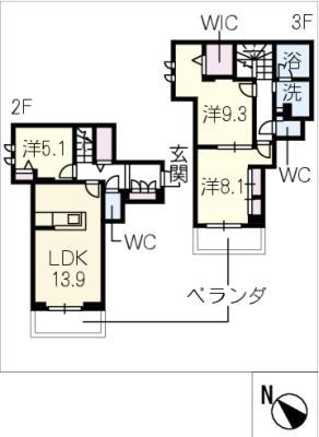 シャーメゾン ラ テラ(3LDK/3階)の間取り写真
