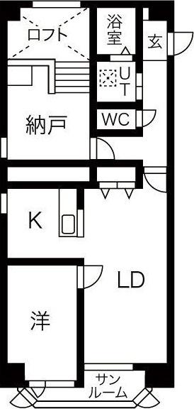 LA LUCE 菊水(2SLDK/2階)の間取り写真