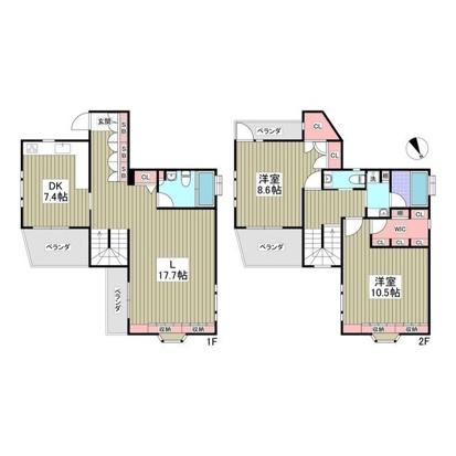 TRUTH HOUSE 4F 5F(2LDK/4階)の間取り写真