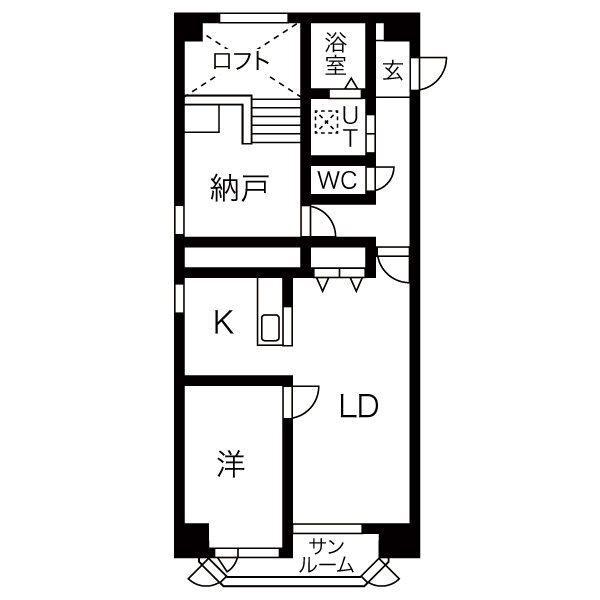 LA LUCE菊水 ラ・ルーチェキクスイ(2SLDK/2階)の間取り写真