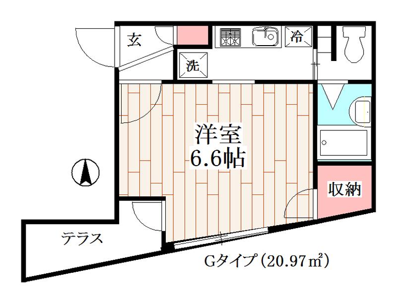 ASTEIOS(1K/1階)の間取り写真