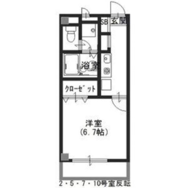 アンプルールフェール寿(1K/1階)の間取り写真