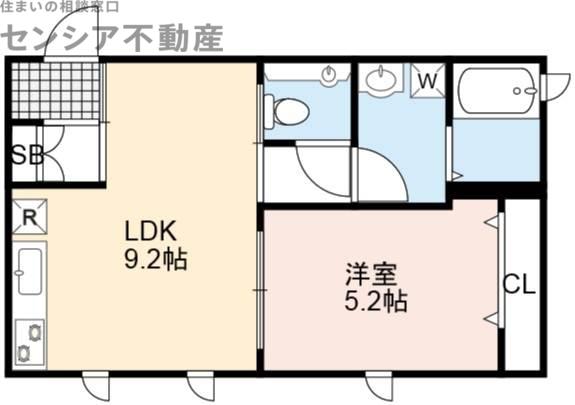 シーズンステージふるいち(1LDK/1階)の間取り写真
