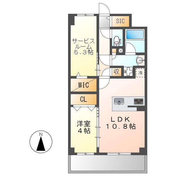プレサンス ロジェ 栄三丁目(1SLDK/9階)の間取り写真