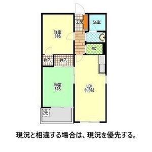 スカイハイツ(2LDK/2階)の間取り写真