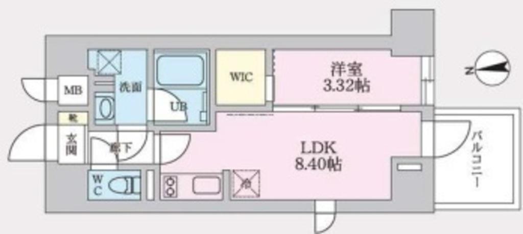 タスキプライムテラス後楽園(1LDK/6階)の間取り写真