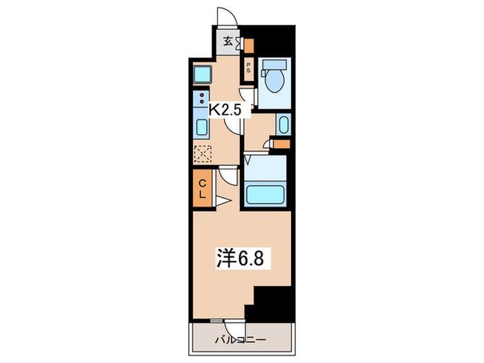小田急伊勢原駅前マンション(1K/5階)の間取り写真