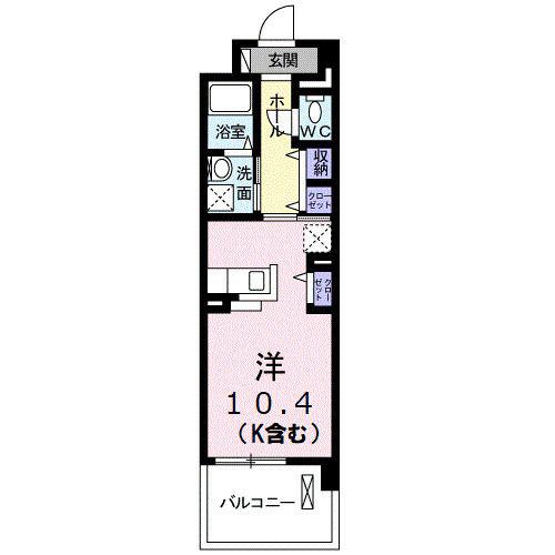 MKプロムナード(ワンルーム/2階)の間取り写真