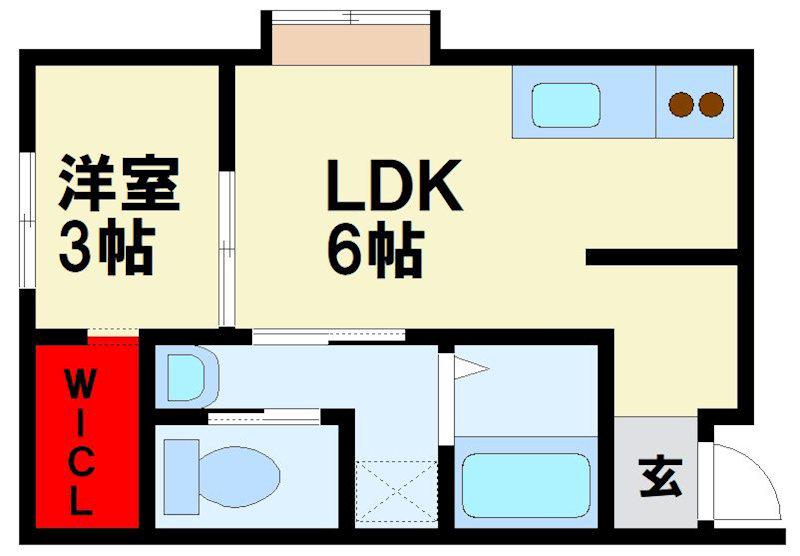 さくらステージ九工大前(1LDK/2階)の間取り写真