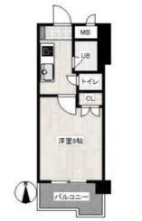 ウィルステージ古船場(1K/11階)の間取り写真