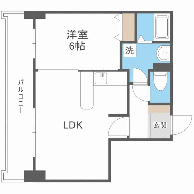 PARKSIDE KIB パークサイドKIB(1LDK/5階)の間取り写真