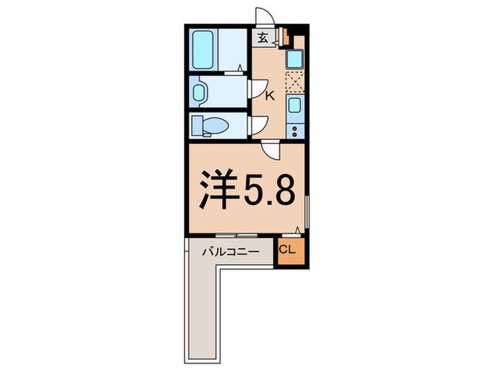 アズール京急生麦(1K/2階)の間取り写真
