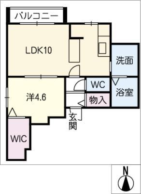 THE CLASS(1LDK/2階)の間取り写真