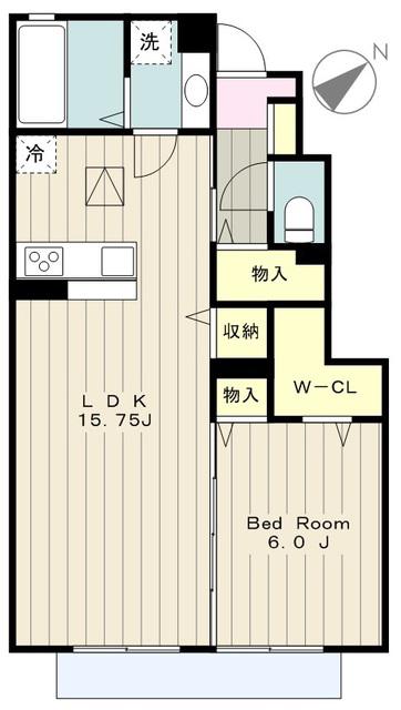 グランメールII番館(1LDK/1階)の間取り写真