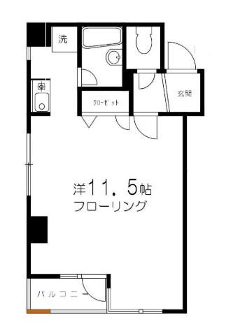 アン・ドゥ ミール駒沢(ワンルーム/3階)の間取り写真