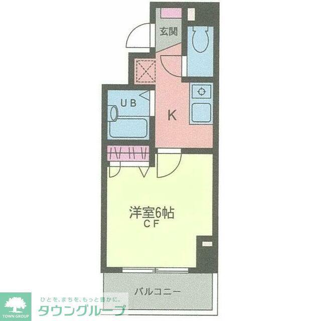 反町ツインズ(1K/4階)の間取り写真