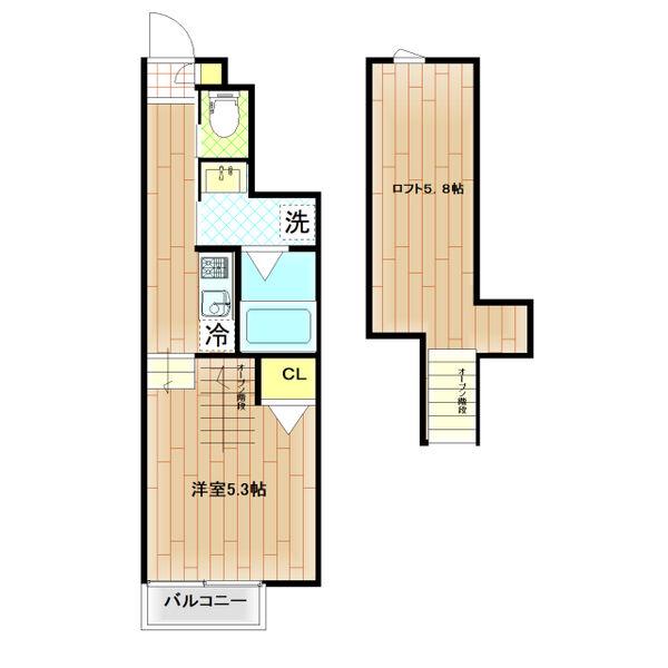 LIBRA COURT榴岡 A棟(1K/1階)の間取り写真