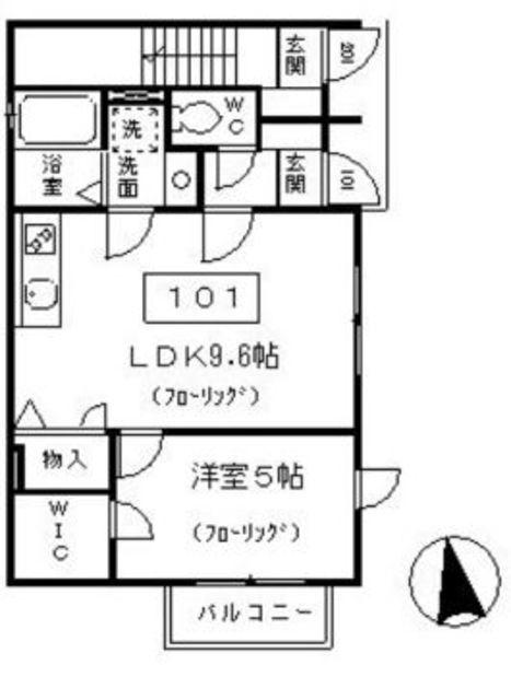 ロンド荻窪(1LDK/1階)の間取り写真