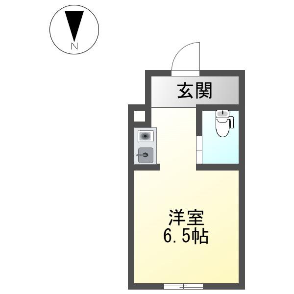 SUN VISION(ワンルーム/1階)の間取り写真