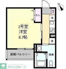 ベイルーム相模原清新セレーナ(1K/1階)の間取り写真