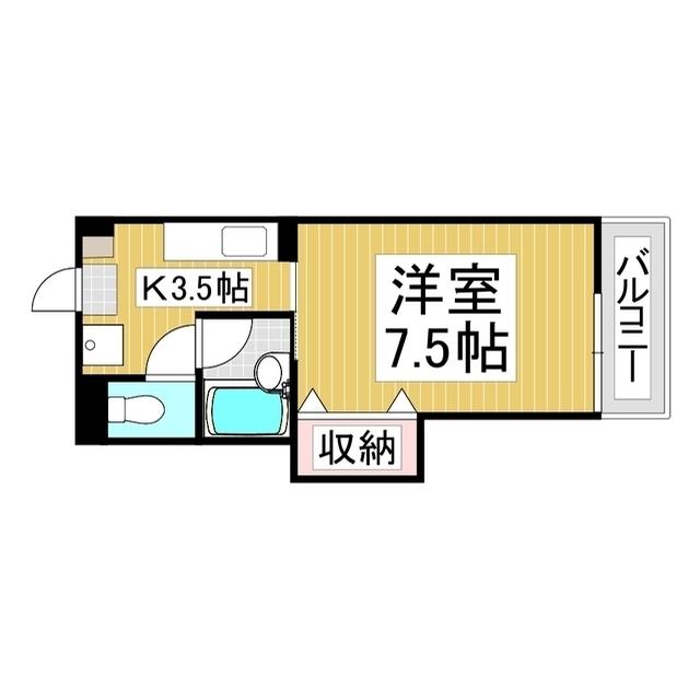 レジデンススミオ(1K/1階)の間取り写真