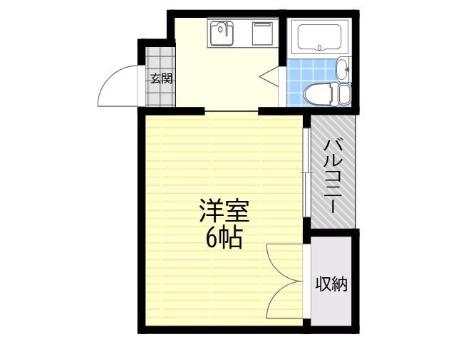 COLLECTION城北Ⅱ(ワンルーム/1階)の間取り写真