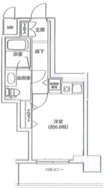 グレンパーク池田山(ワンルーム/1階)の間取り写真