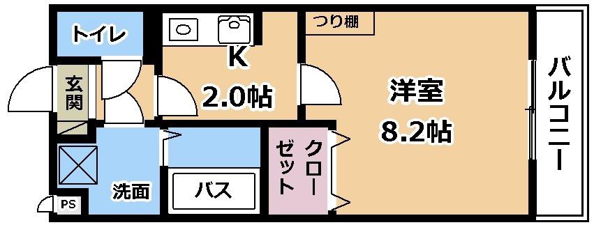 GROOVE南草津II(1K/4階)の間取り写真
