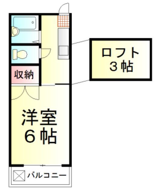 リブハウス柏B(1K/2階)の間取り写真