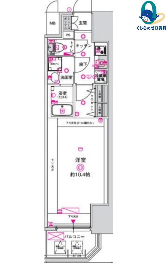 CRESTTAPP金山(1K/15階)の間取り写真