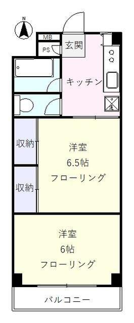 シントミプラザ町屋(2DK/5階)の間取り写真