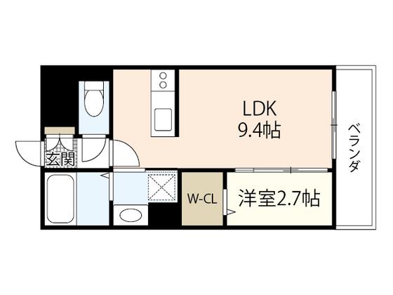 PAX.BLD(1LDK/5階)の間取り写真