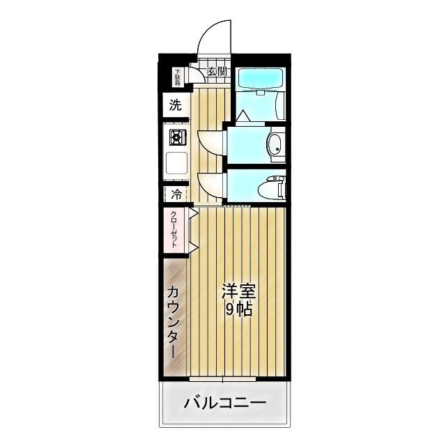 REVE FLORAISON(1K/1階)の間取り写真